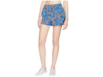 Kate Spade New York Athleisure Hibiscus Stripe Shorts (rich Navy) Women's Shorts