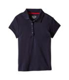 Nautica Kids Girls Plus Short Sleeve Polo With Picot Stitch Collar (big Kids) (su Navy) Girl's Short Sleeve Pullover