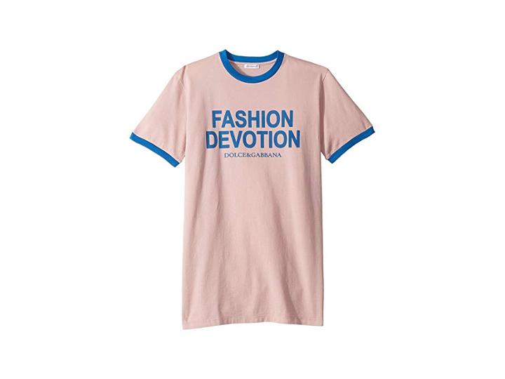 Dolce & Gabbana Kids Fashion Devotion T-shirt (big Kids) (rose) Girl's Clothing