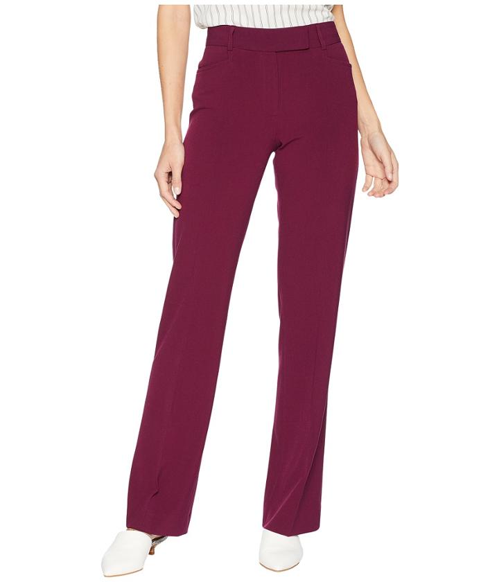 Tahari By Asl Bi-stretch Trouser Pants (cabernet) Women's Casual Pants