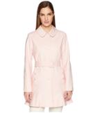 Kate Spade New York 33.5 Single Breasted Trench Coat W/ Tie Waist (rosy Dawn) Women's Coat