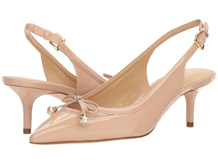 Michael Michael Kors Gia Sling (light Blush Patent) High Heels