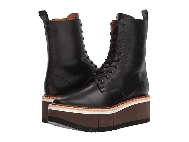 Clergerie Berenice (black Leather Calf) Women's Lace-up Boots