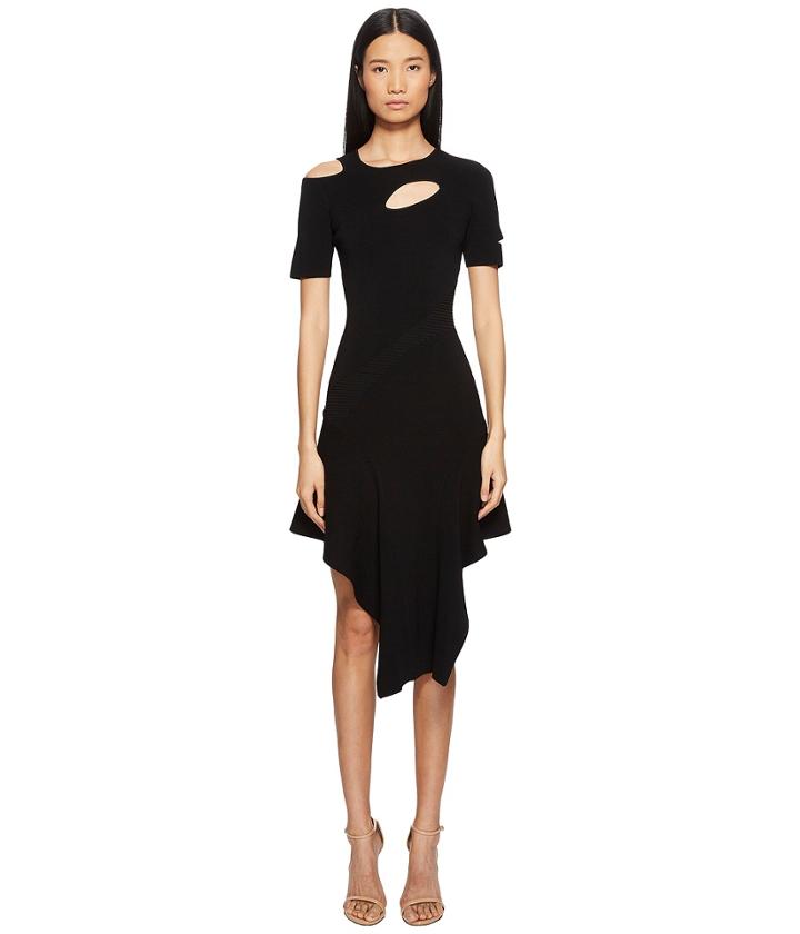 Yigal Azrouel Cut Out Asymmetrical Dress (jet) Women's Dress