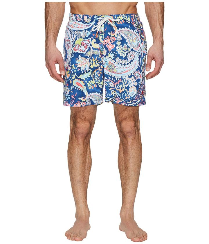 Tommy Bahama Naples Paisley Promenade Swim Trunk (galaxy Blue) Men's Swimwear