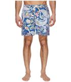 Tommy Bahama Naples Paisley Promenade Swim Trunk (galaxy Blue) Men's Swimwear