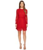 The Kooples Lace Dress With Lace Stripe (red) Women's Dress