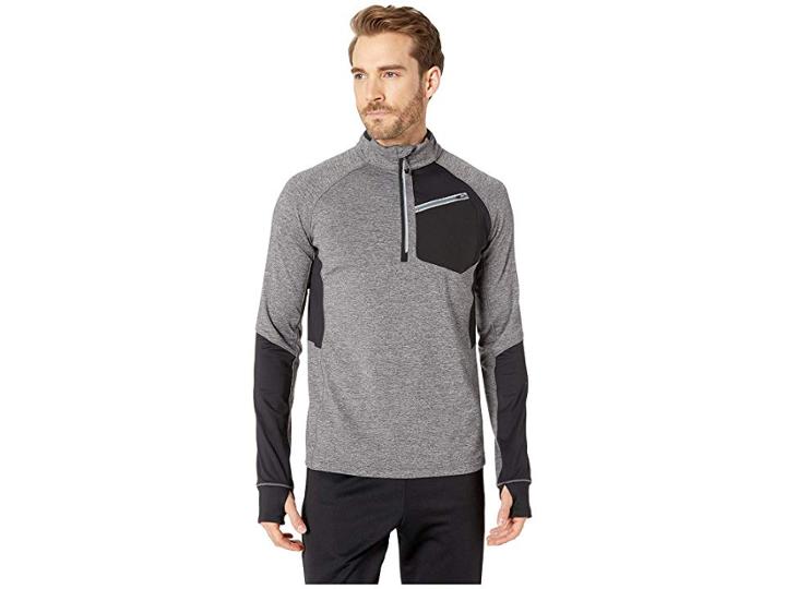 Obermeyer Flex 1/4 Zip Base Layer Top (light Heather Grey) Men's Clothing
