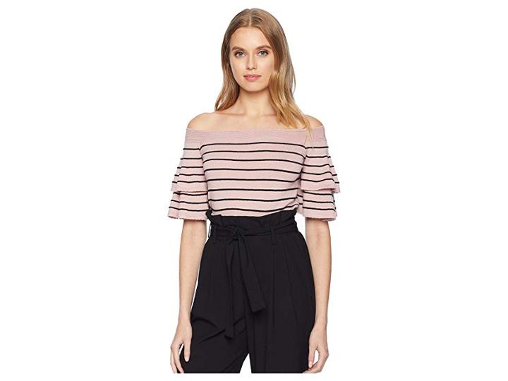 Bb Dakota P.y.t. Off The Shoulder Sweater (mauve Rose) Women's Sweater