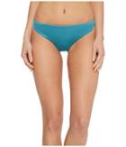 The Bikini Lab Solid Cinched Back Hipster Bikini Bottom (teal) Women's Swimwear