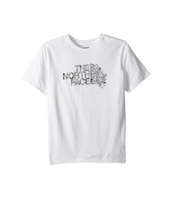 The North Face Kids Short Sleeve Graphic Tee (little Kids/big Kids) (tnf White/tnf White/tnf Black) Boy's Clothing