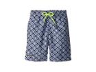 Toobydoo Blue White Patterned Swim Shorts (infant/toddler/little Kids/big Kids) (navy/white) Boy's Swimwear