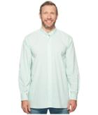 Polo Ralph Lauren Big Tall Poplin Long Sleeve Sport Shirt (smith Green/white) Men's Clothing