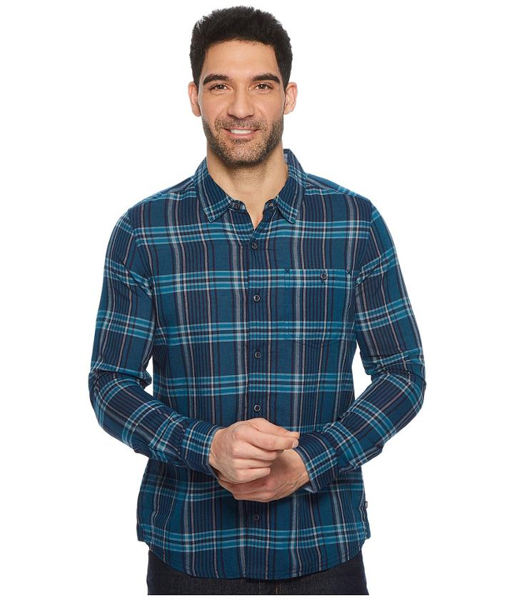 Toad&co Beckmen Long Sleeve Slim Shirt (deepwater) Men's Clothing