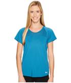 Under Armour Fly By Short Sleeve Tee (bayou Blue/bayou Blue/reflective) Women's T Shirt
