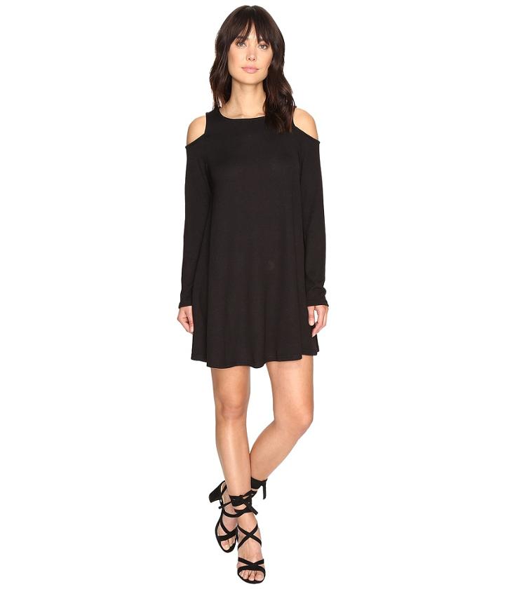 Culture Phit Vera Long Sleeve Cold Shoulder Dress (black) Women's Dress