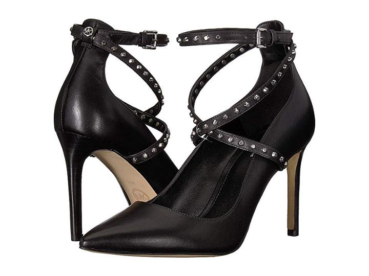 Michael Michael Kors Jeannie Pump (black Vachetta/astor Studs) High Heels