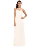 Faviana Chiffon Gown With Illusion Sweetheart Neckline/rouched Bodice Keyhole Back 7774 (ivory) Women's Dress