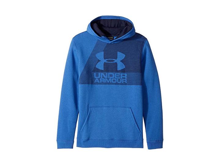 Under Armour Kids Rival Hoodie (big Kids) (ultra Blue/midnight Navy/midnight Navy) Boy's Sweatshirt