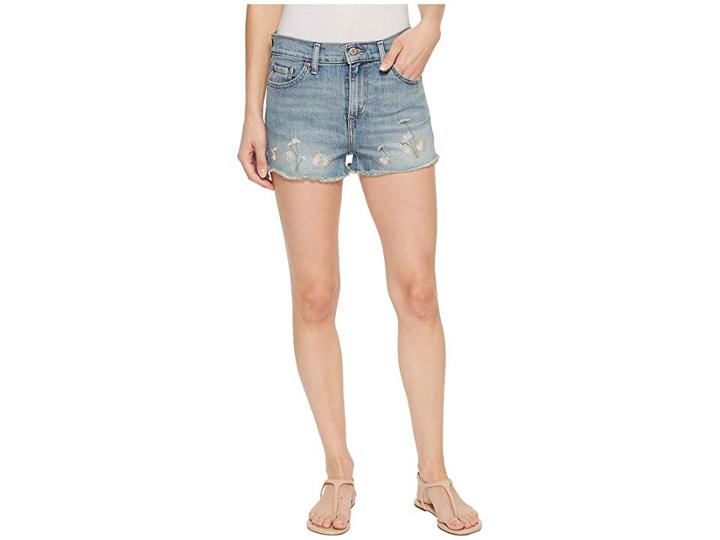 Levi's(r) Womens High-rise Shorts (blue Wildflower) Women's Shorts