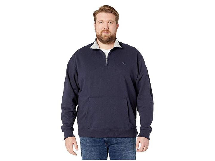 Champion Powerblend Fleece 1/4 Zip (navy) Men's Clothing