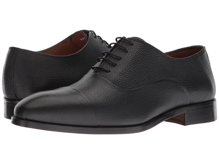 Massimo Matteo Pebbled Bal Ct (black) Men's Lace Up Cap Toe Shoes