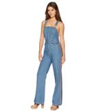 Juicy Couture Denim Multicolor Embroidered Overall (sea Wash) Women's Overalls One Piece