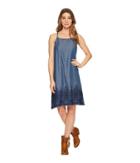 Stetson Tencel Slip Dress With Embroidery (blue) Women's Dress