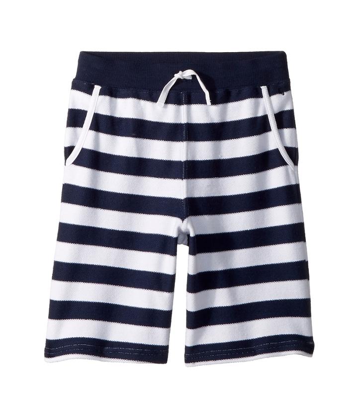 Janie And Jack Pull-on Knit Shorts (toddler/little Kids/big Kids) (navy Stripe) Boy's Shorts