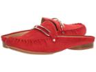 Tahari Klinton (coral Red Suede) Women's Clog/mule Shoes