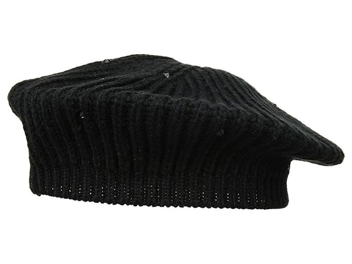 Lauren Ralph Lauren Crystal Rib Beret (black) Berets