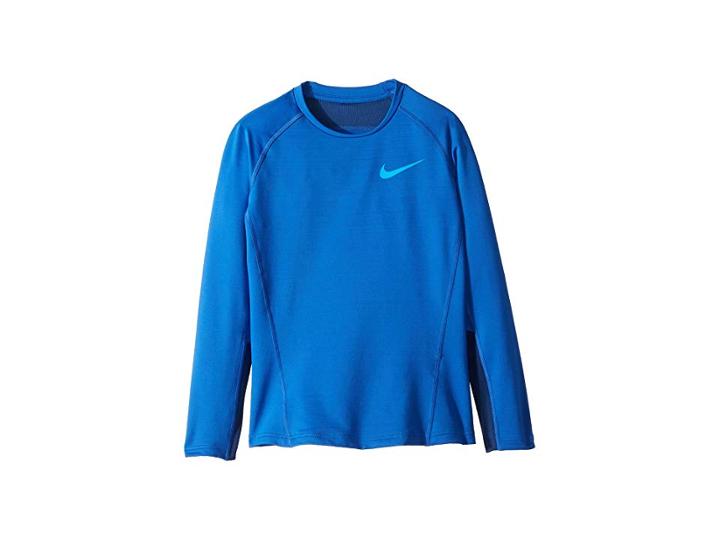 Nike Kids Pro Warm Long Sleeve Crew (little Kids/big Kids) (game Royal/blue Void/blue Hero) Boy's Clothing