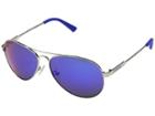 Guess Gu7228 (shiny Silver/blue Mirror) Fashion Sunglasses