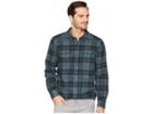 Prana Horizon Long Sleeve Flannel Shirt (weathered Blue) Men's Long Sleeve Button Up