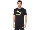 Puma Archive Life Tee (puma Black/fizzy Yellow) Men's T Shirt