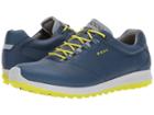 Ecco Golf Biom Hybrid 2 Perf (denim Blue/sulphur) Men's Golf Shoes
