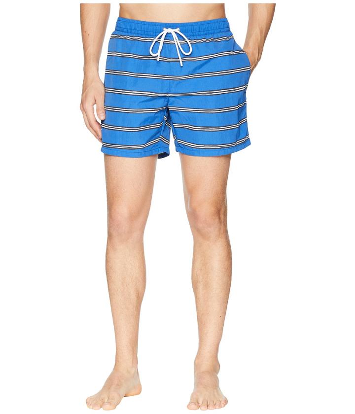 Lacoste Nylon Striped 37cm Length (electric/multicolor) Men's Swimwear