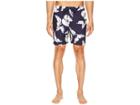 Jack Spade Poppy Flower Swim Trunks (navy) Men's Swimwear