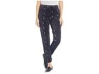 Juicy Couture Track Velour World Currency Embroidered Pants (pitch Black/silver Newmnyem) Women's Casual Pants