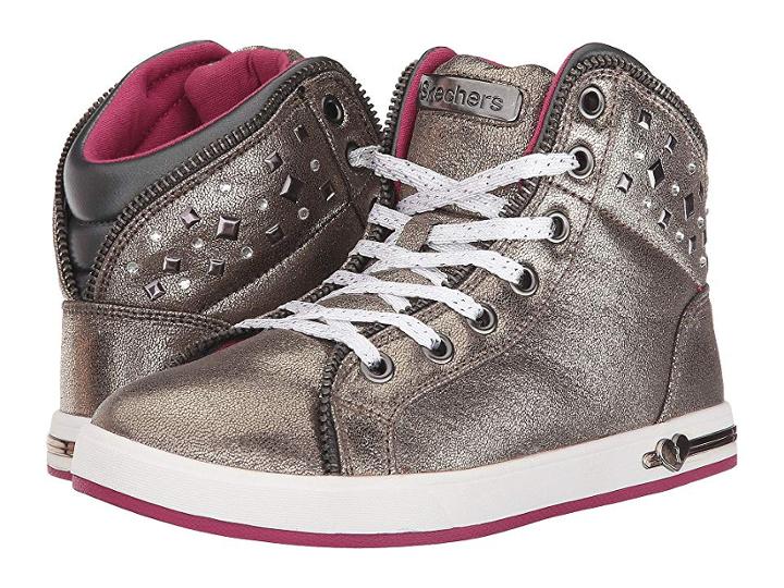 Skechers Kids Shoutouts 84301l (little Kid/big Kid) (gunmetal) Girl's Shoes
