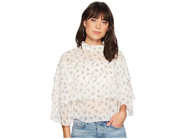 Bishop + Young Pailey Ruffle Blouse (print) Women's Clothing