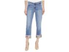 Liverpool Josie Embroidered Wide Cuff Capris In Vintage Super Comfort Stretch Denim In Bridgeport (bridgeport) Women's Jeans