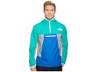 The North Face Crew Run Wind Anorak (spectra Green/mid Grey/turkish Sea) Men's Coat