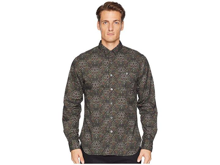 Todd Snyder Floral Shirt (olive) Men's Clothing