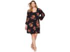 Karen Kane Plus Plus Size Smocked Sleeve Taylor Dress (print) Women's Dress