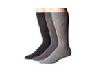Polo Ralph Lauren 3-pack Supersoft Flat Knit With Polo Player Embroidery (grey Assorted) Men's Crew Cut Socks Shoes