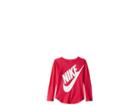 Nike Kids Jumbo Futura Long Sleeve Tee (little Kids) (rush Pink) Girl's T Shirt
