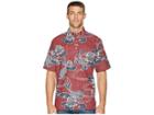 Reyn Spooner Kyoto Ponds Pop Over Aloha Shirt (crimson) Men's Short Sleeve Button Up