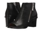 Frye Brielle Zip Peep Bootie (black Polished Soft Full Grain) Women's Boots