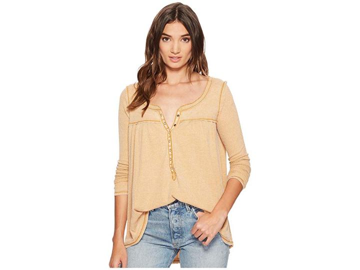Free People Kai Henley (khaki) Women's T Shirt
